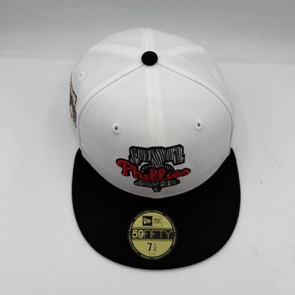 New Era 59Fifty Philadelphia Phillies Hat Cap 7 1/4 White 1996 All Star Game MLB